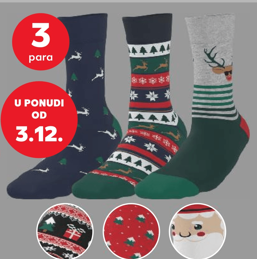 Muške čarape 3 para - Akcija u trgovini Kaufland