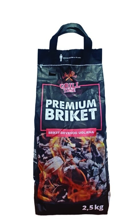 Ugljen briket drveni Premium 2,5 kg - Akcija u trgovini NTL