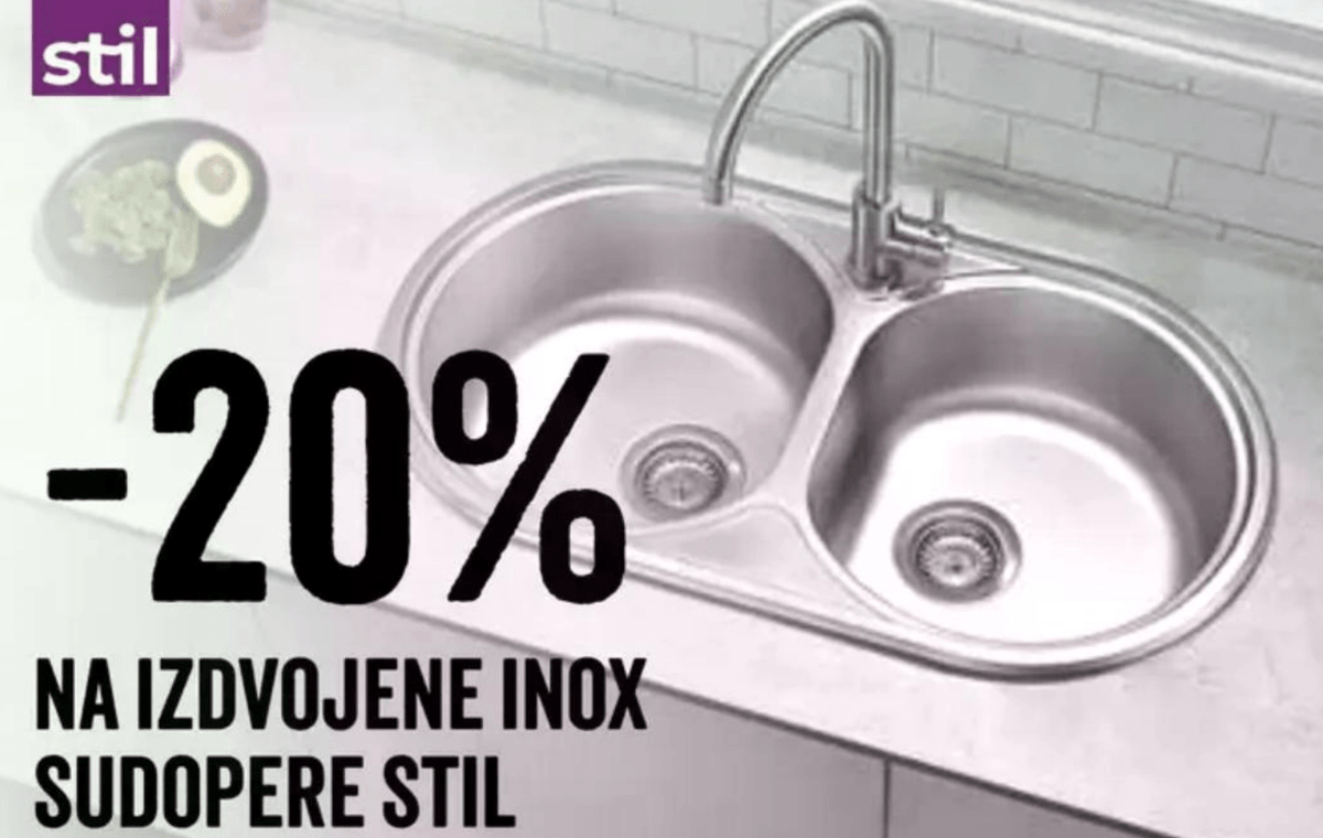 Izdvojene inox sudopere stil - Akcija u trgovini Pevex
