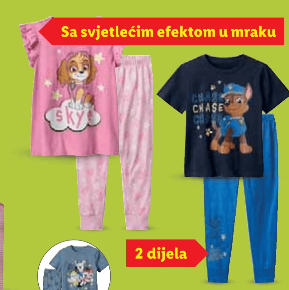Pidžama 2 dijela - Akcija u trgovini Lidl