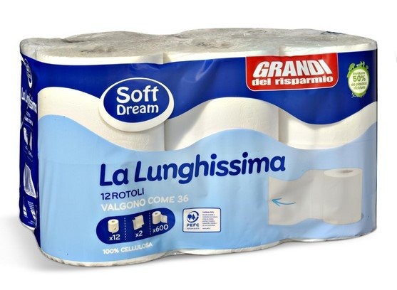 Soft Dream Toaletni papir dugi 12 rola - Akcija u trgovini Eurospin