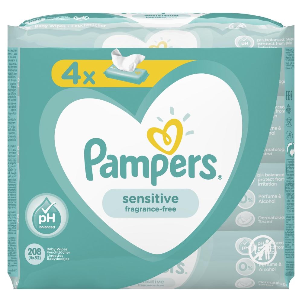 Pampers Vlažne maramice 4x52/1 - Akcija u trgovini Kaufland