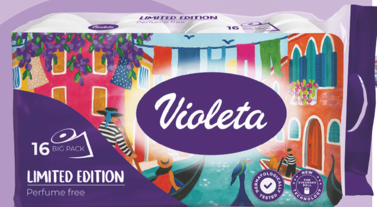 Teta Violeta Toaletni papir 1 pak, 16 rola - Akcija u trgovini Tommy