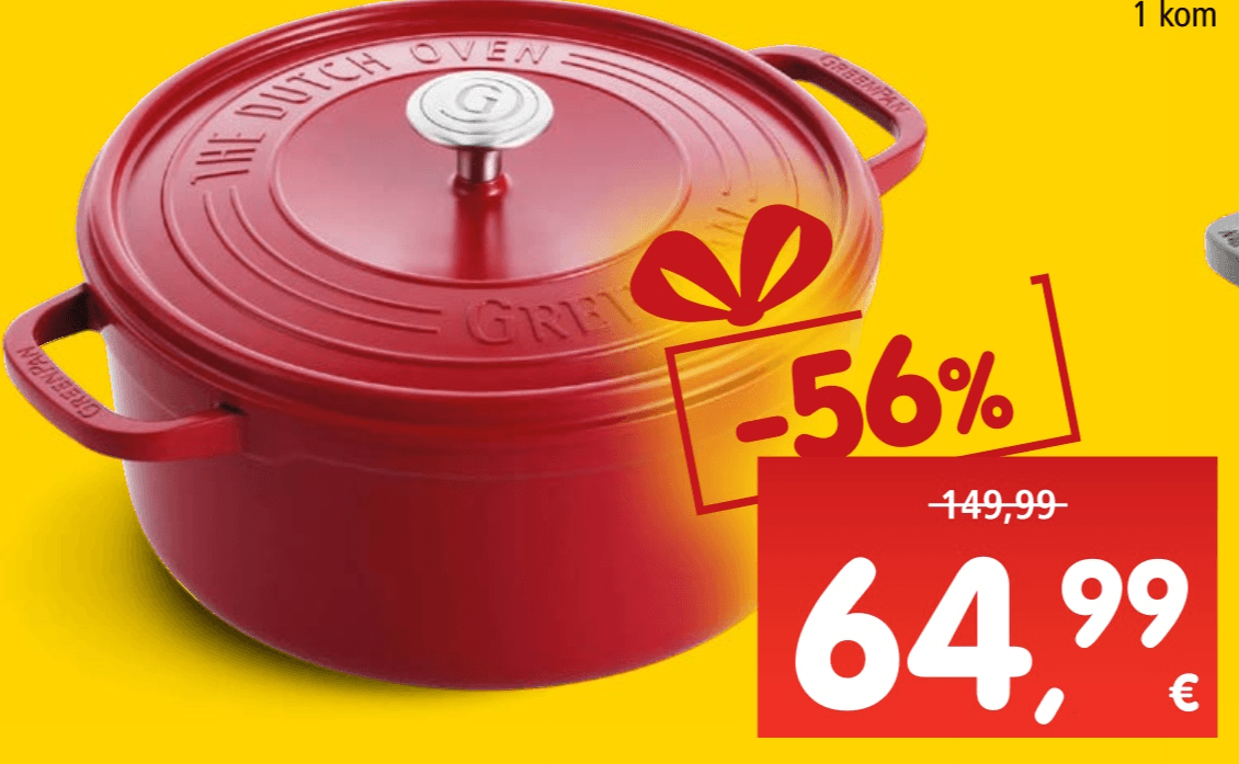 Lonac od lijevanog aluminija Greenpan Featherweight 1 kom - Akcija u trgovini Interspar