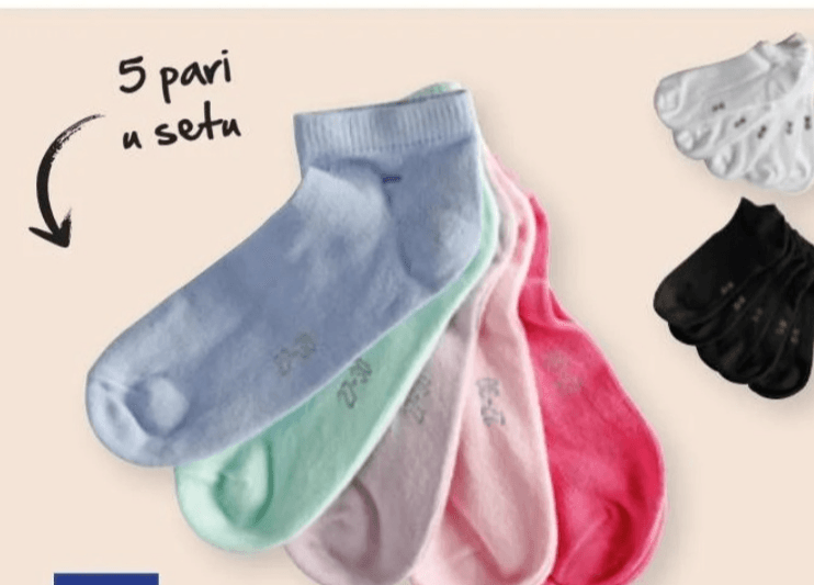 Pascarel stopalice 5 pari u setu - Akcija u trgovini Spar