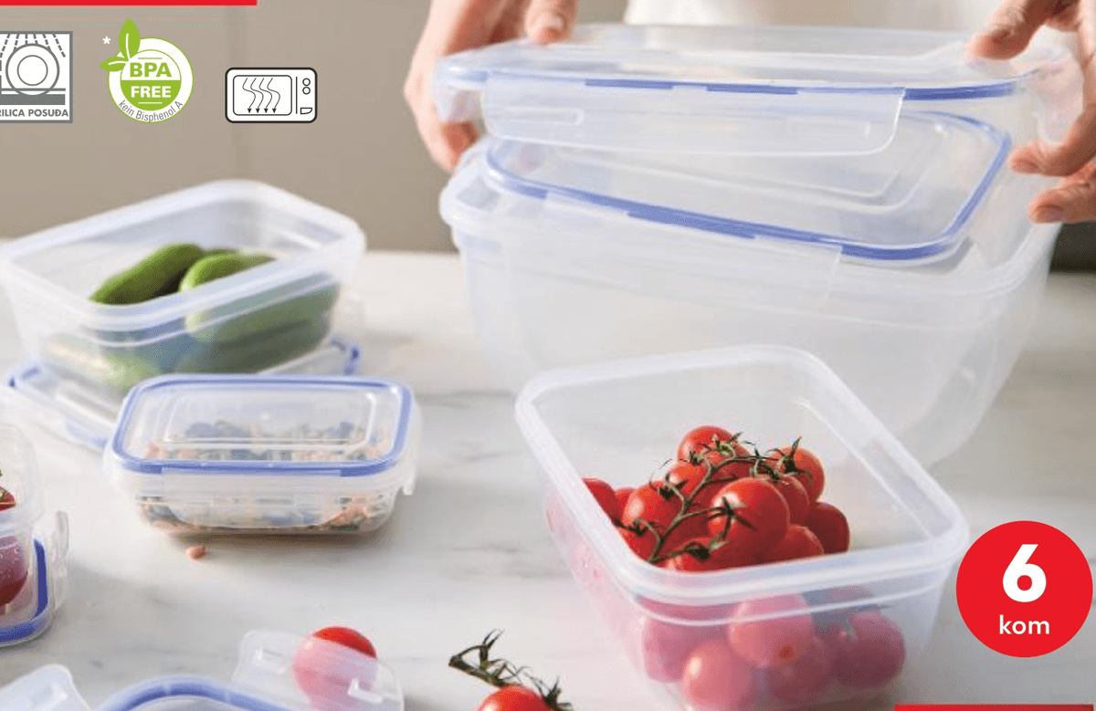 Set posuda za hranu 6 kom - Akcija u trgovini Kaufland