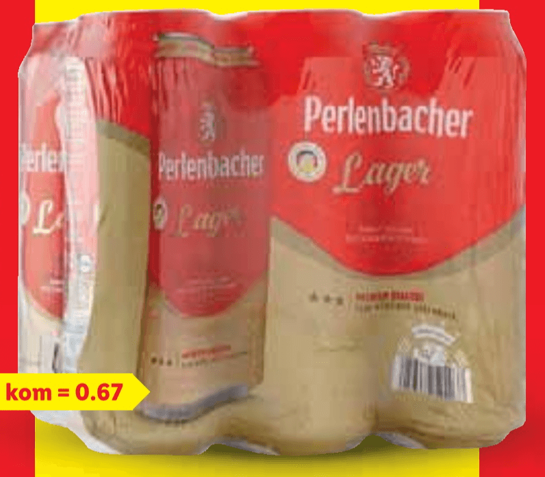 Perlenbacher Pivo lager 6 x 0.5 l - Akcija u trgovini Lidl
