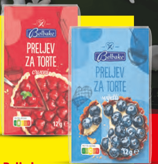 Belbake Preljev za torte 6 x 12 g - Akcija u trgovini Lidl