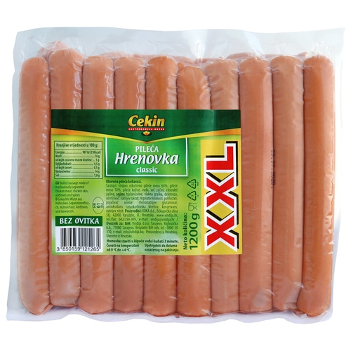 Hrenovka pileća 1200 g Cekin - Akcija u trgovini NTL