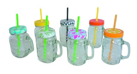 Vrčić s poklopcem i slamkom 500 ml, 1 kom SIMPEX COLOR - Akcija u trgovini Interspar