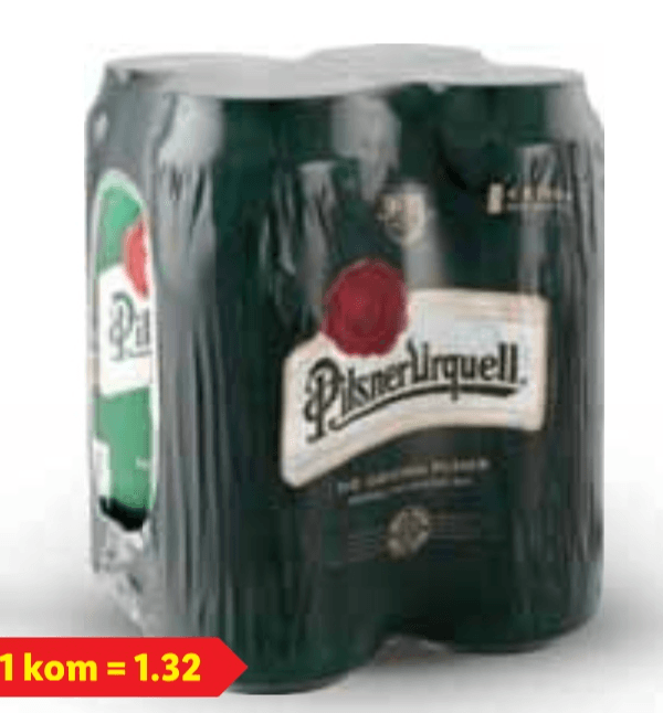 PILSNER URQUELL Svijetlo pivo 4 x 0.5 l - Akcija u trgovini Lidl