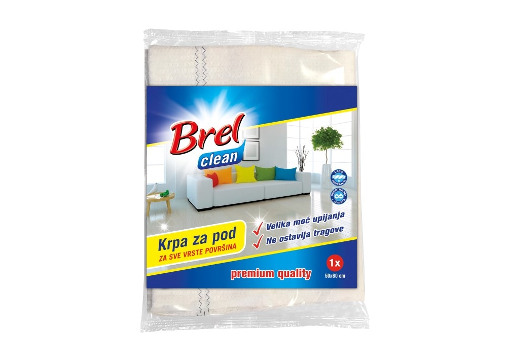 Brel Clean Krpa za pod bijela 50 x 60 cm, 1 kom - Akcija u trgovini Ribola