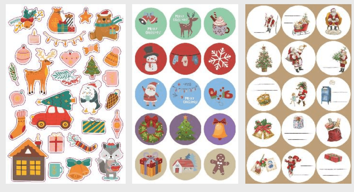Božićne naljepnice - Akcija u trgovini Kaufland