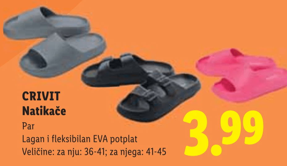 Crivit Natikače - Akcija u trgovini Lidl