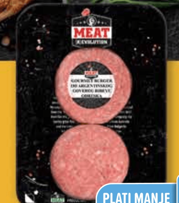 Svježi Argentina gourmet burger 250 g MEAT REVOLUTION - Akcija u trgovini Plodine