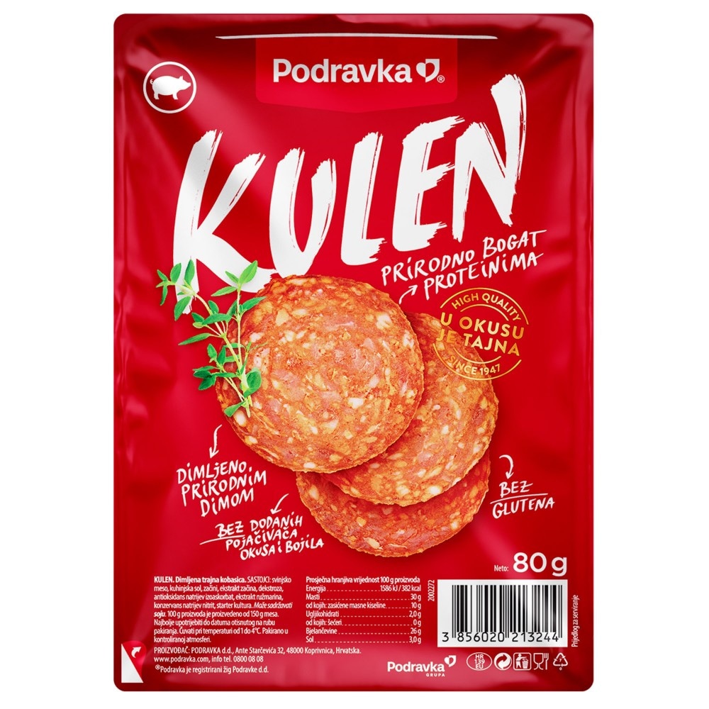 Čajna, Kulen, Pannonia narezak 80 g Podravka Akcija u trgovini Konzum