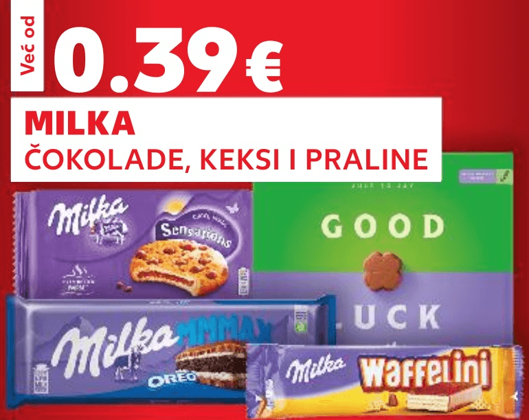 Milka Čokolade, keksi i praline - Akcija u trgovini Kaufland