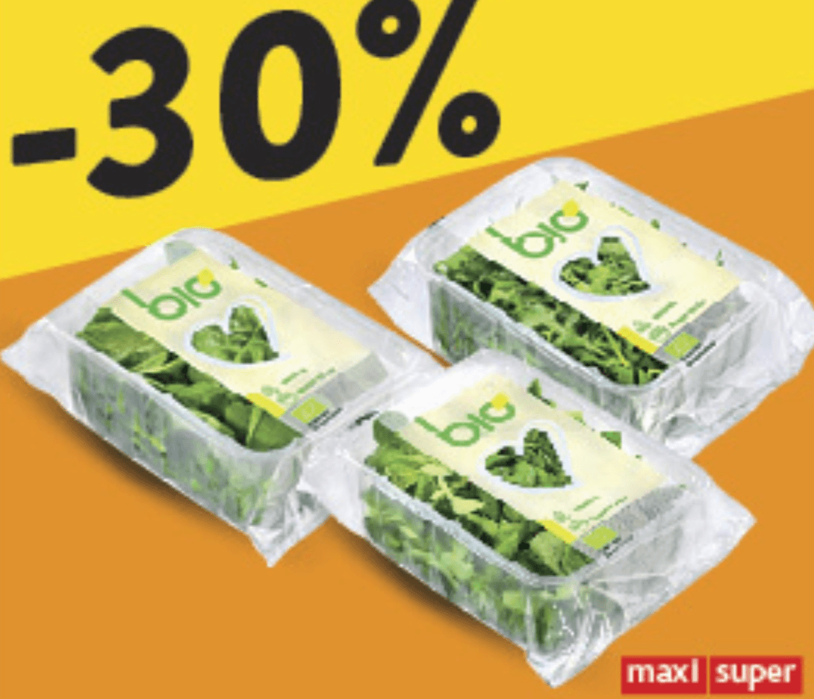 Bio pakirane salate - Akcija u trgovini Konzum