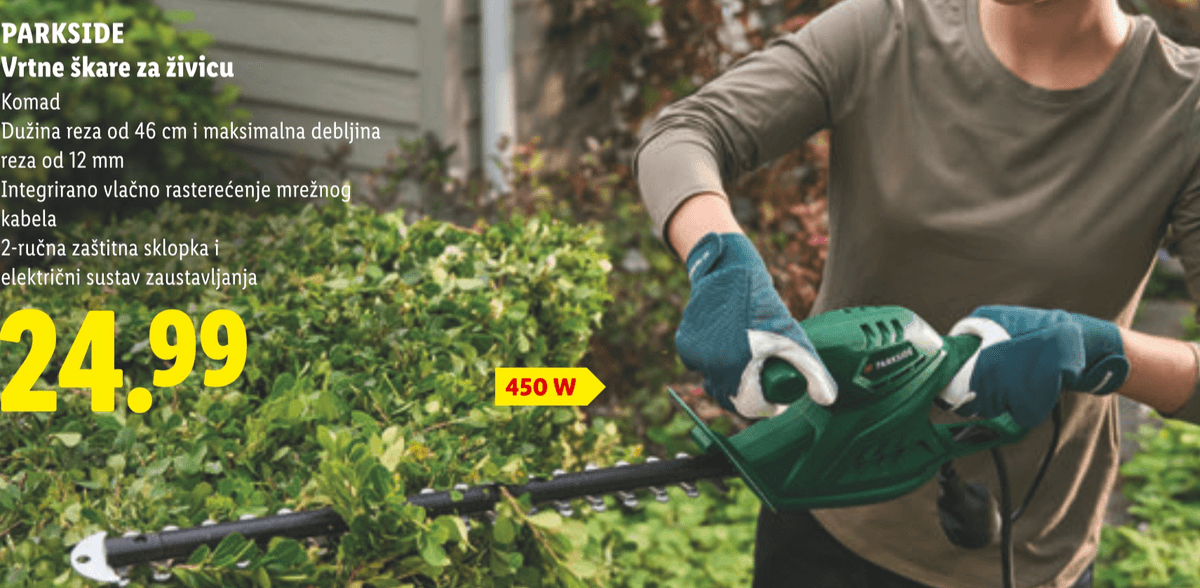 Parkside vrtne škare za živicu Komad Akcija u trgovini Lidl