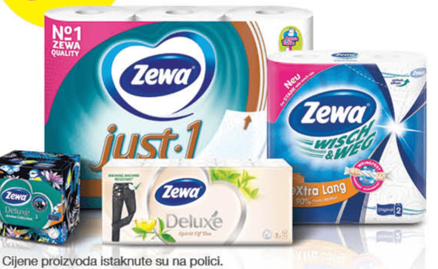 Zewa Papirna konfekcija - Akcija u trgovini Bipa