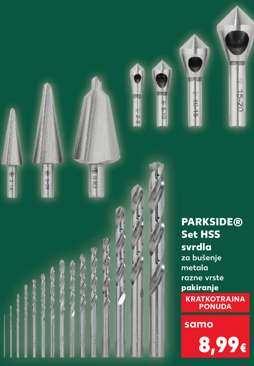 PARKSIDE Set HSS svrdla pakiranje - Akcija u trgovini Kaufland