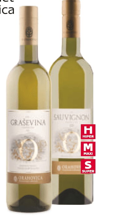 Graševina ili Cabernet Sauvignon, Orahovica Vino bijelo 0,75 L - Akcija u trgovini Tommy