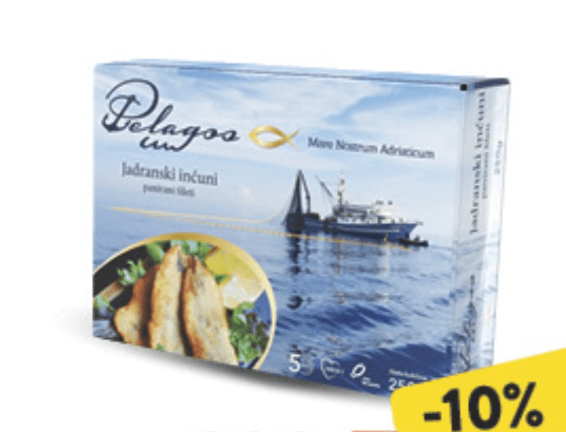 Pelagos Jadranski inćun 250g - Akcija u trgovini Konzum