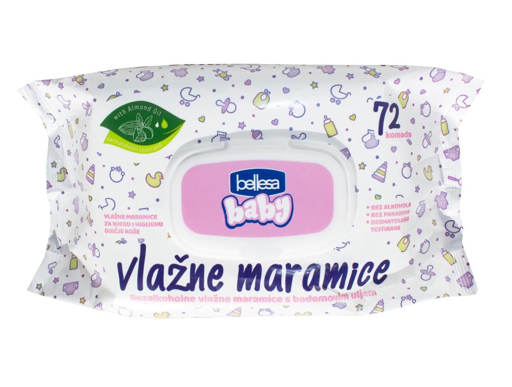 Bellesa Vlažne maramice s poklopcem baby 72 kom - Akcija u trgovini NTL