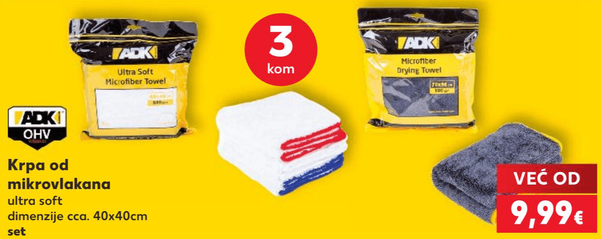 ADK krpa od mikrovlakana ultra soft 3 kom Akcija u trgovini Kaufland