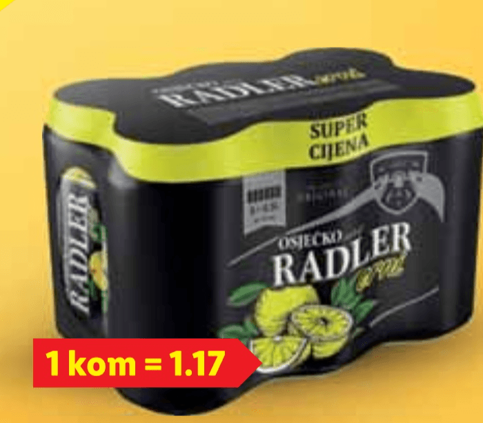 Osječko Crni radler 6 x 0.5 l - Akcija u trgovini Lidl