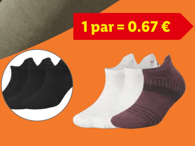 CRIVIT Stopalice 3 para u setu - Akcija u trgovini Lidl