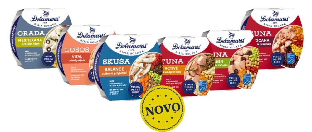 Odabrani Delamaris riblje salate - Akcija u trgovini Ribola