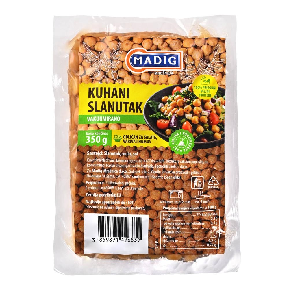 Kuhani Slanutak 350g MADIG - Akcija u trgovini Konzum