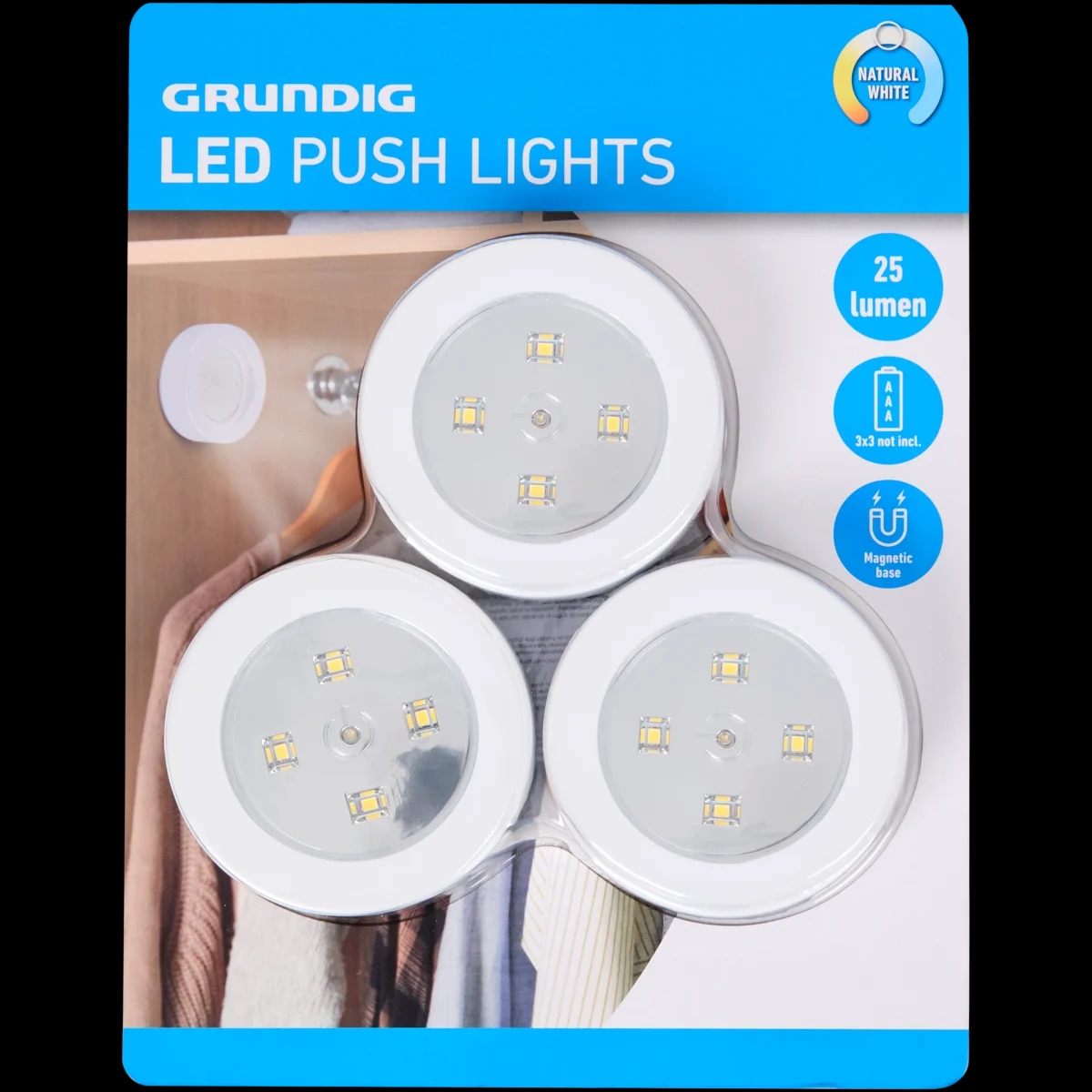 Grundig LED svjetiljke na pritisak Akcija u trgovini Action