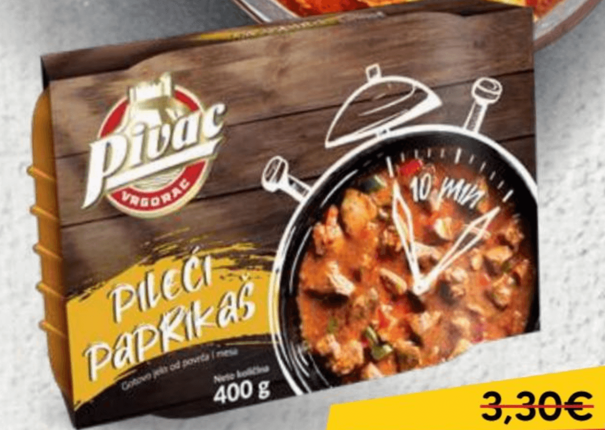 Pileći paprikaš 400g Pivac - Akcija u trgovini Pivac