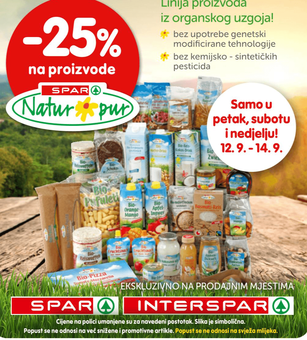 Natur pur proizvodi - Akcija u trgovini Interspar