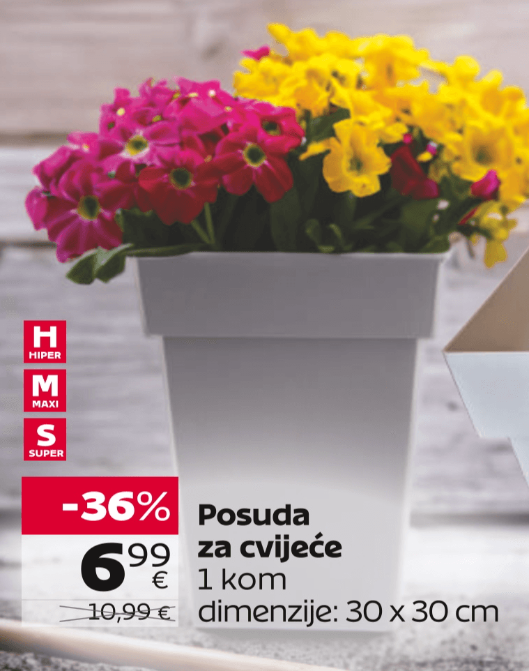 Posuda za cvijeće 1 kom - Akcija u trgovini Tommy