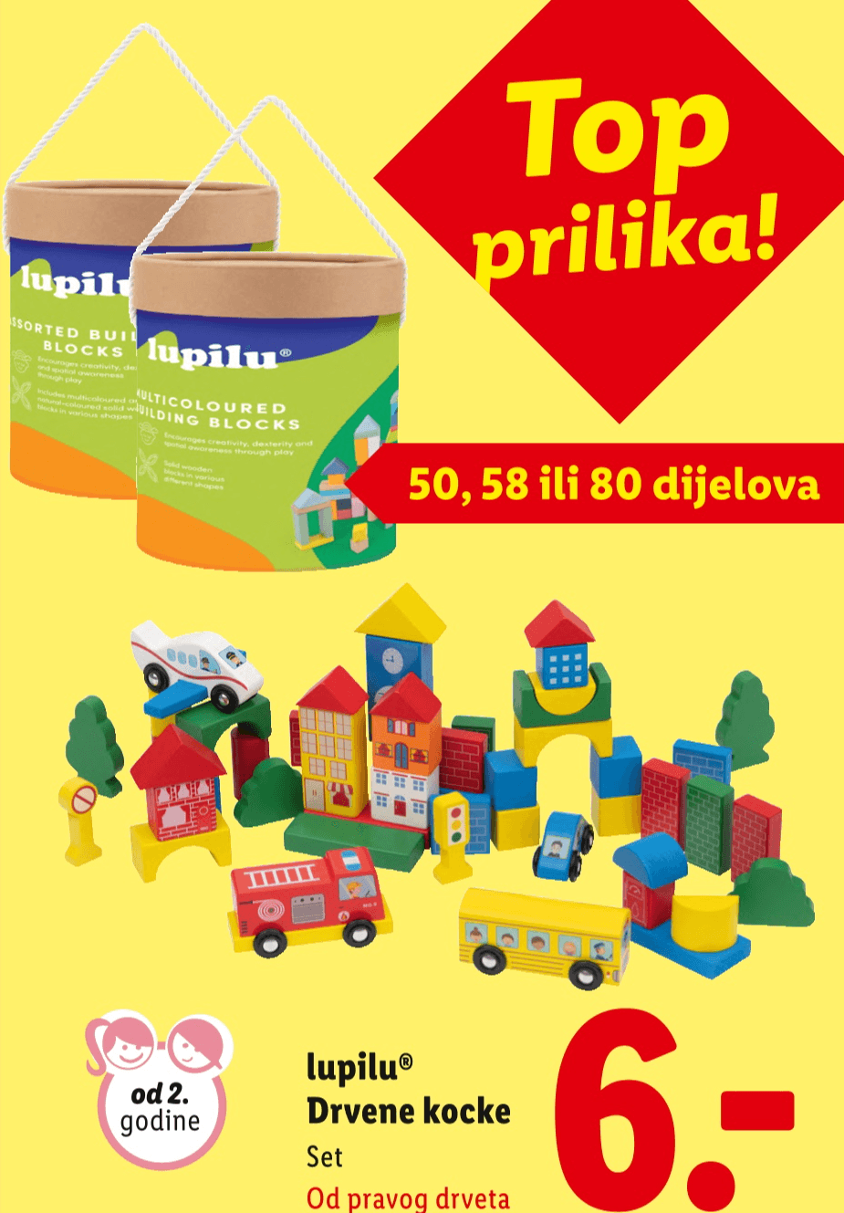 Lupilu® Drvene kocke - Akcija u trgovini Lidl