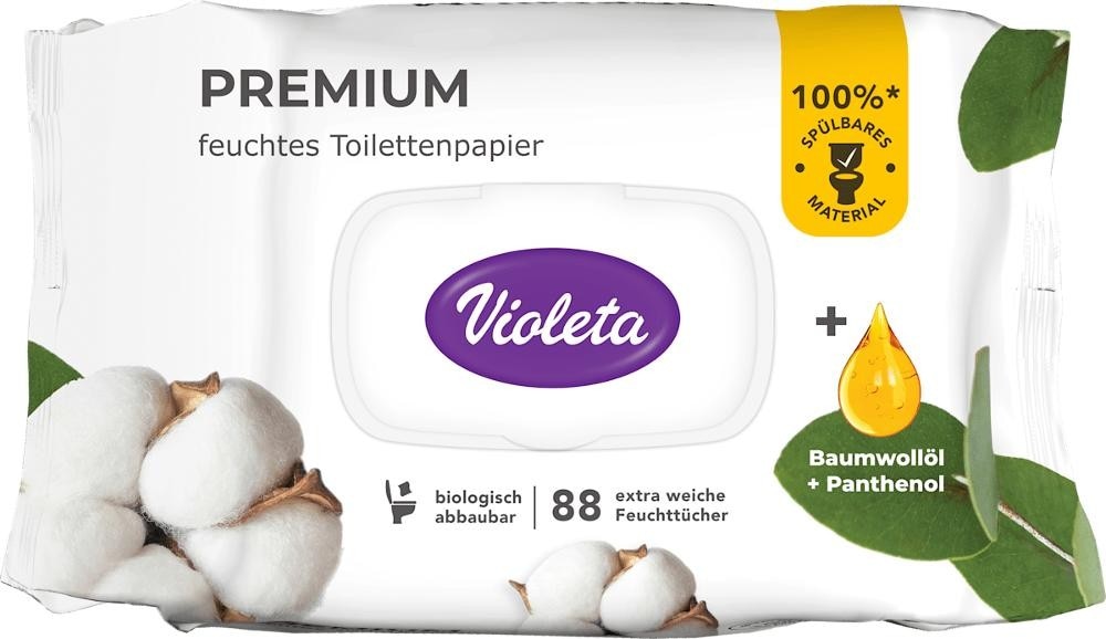 Violeta Premium vlažni toaletni papir 88 kom. Akcija u trgovini Dm