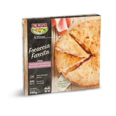 Tre Mulini Focaccia kuhana šunka i dimljena provola 390 g - Akcija u trgovini Eurospin