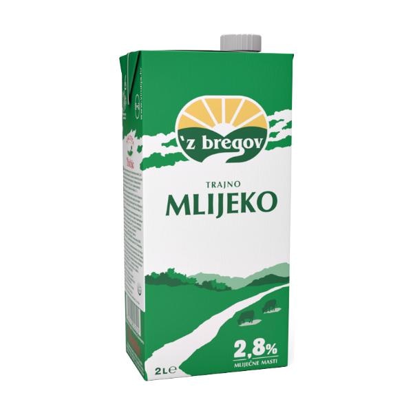 Trajno mlijeko 'z bregov 2 L Vindija - Akcija u trgovini Spar