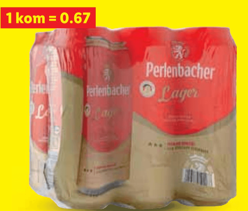 Perlenbacher Pivo lager 6 x 0.5 l - Akcija u trgovini Lidl