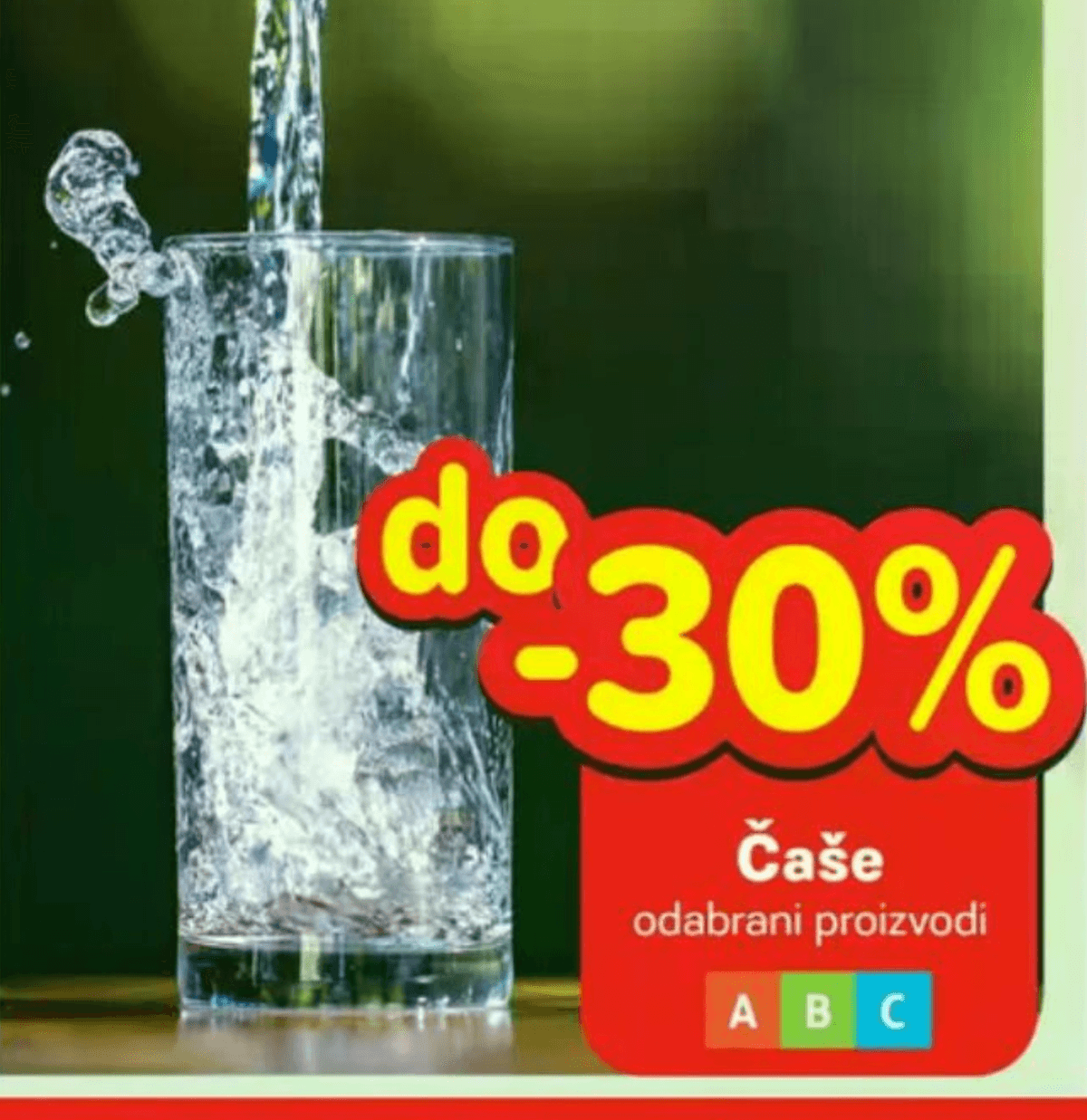 Čaše odabrani proizvodi - Akcija u trgovini Plodine