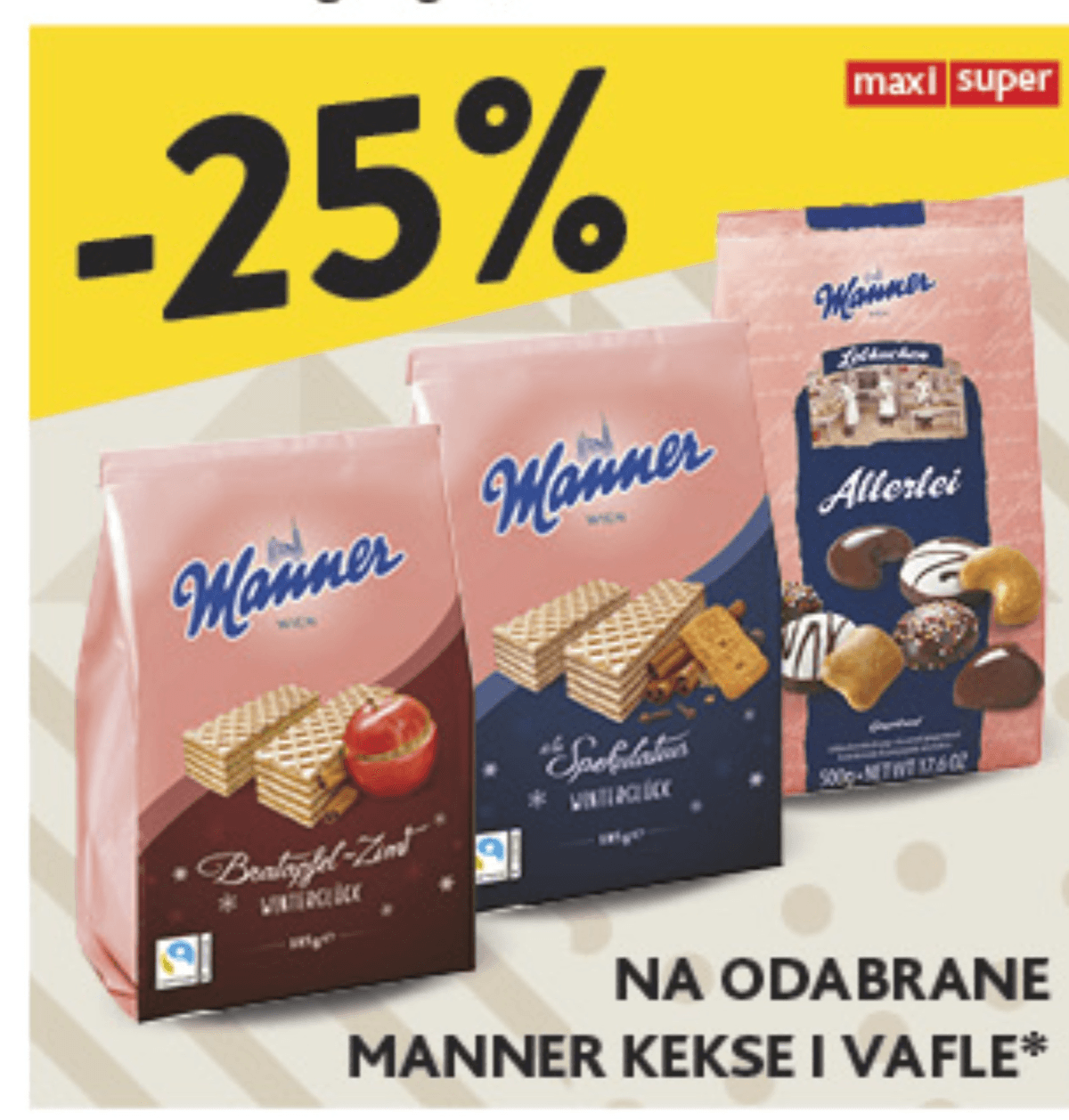 Odabrani Manner keksi i vafli - Akcija u trgovini Konzum