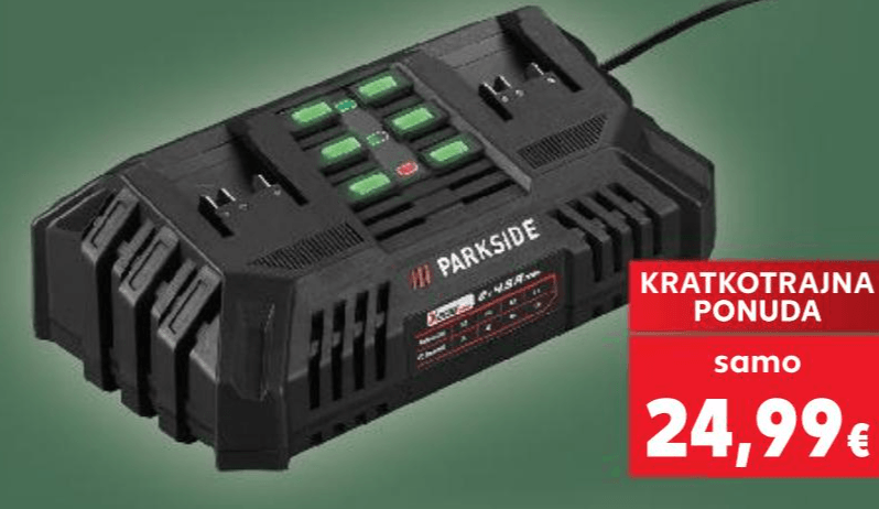 Parkside Dvostruki punjač 20 V PDSLG 20 B1 komad - Akcija u trgovini Kaufland
