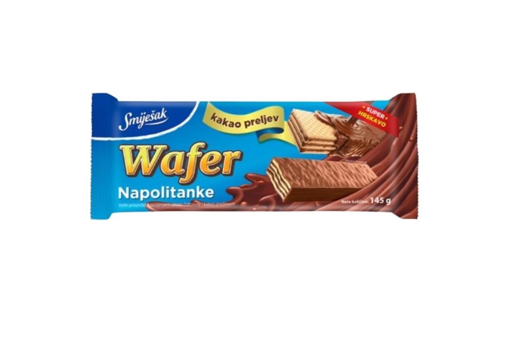 Napolitanke s kakao preljevom 145 g Smiješak - Akcija u trgovini NTL