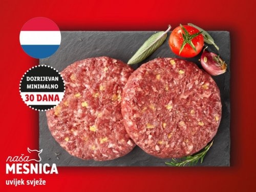 Meat (R)evolution Svježi goveđi burger s cheddar sirom 250 g - Akcija u trgovini Lidl