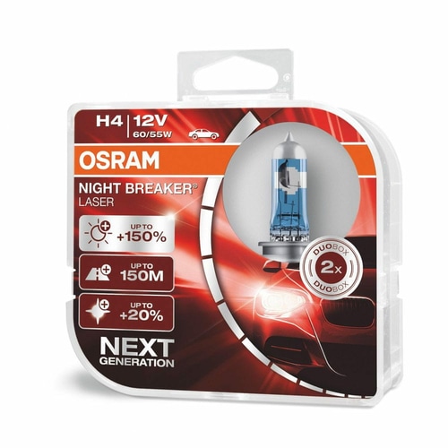 OSRAM auto žarulja Night Breaker Laser H4 12V 60/55W Duobox - Akcija u trgovini Alles
