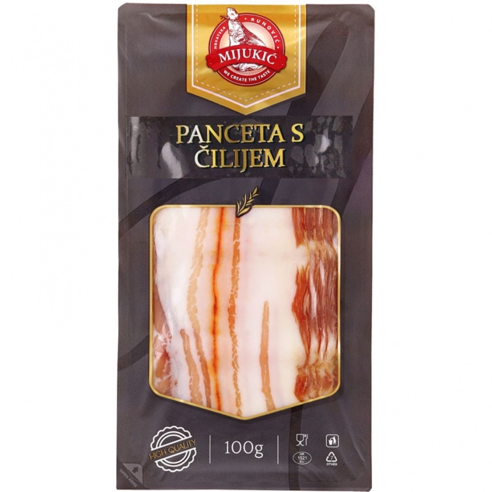 Mijukić Dalmatinska panceta narezak 100 g Akcija u trgovini Ribola