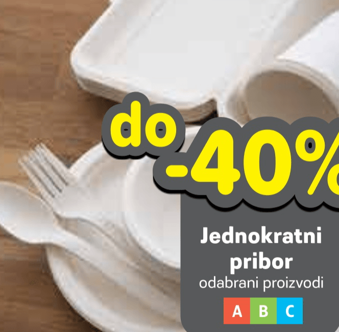 Jednokratni pribor - Akcija u trgovini Plodine